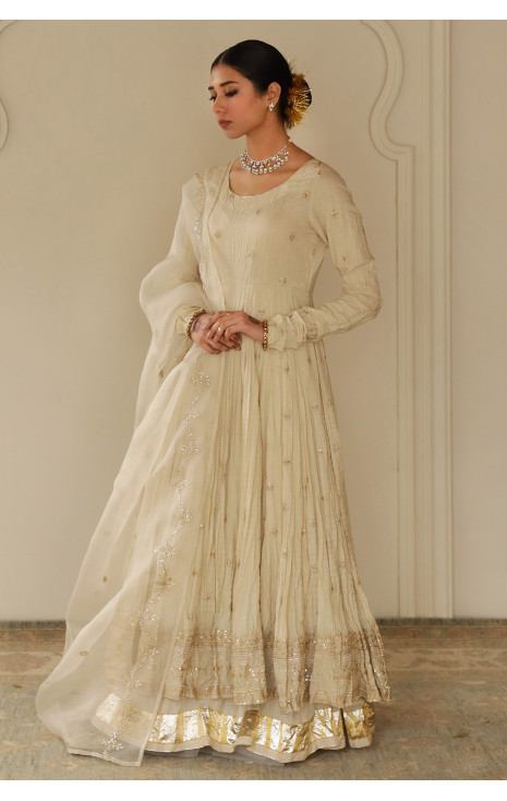Ivory Anarkali Outfit
